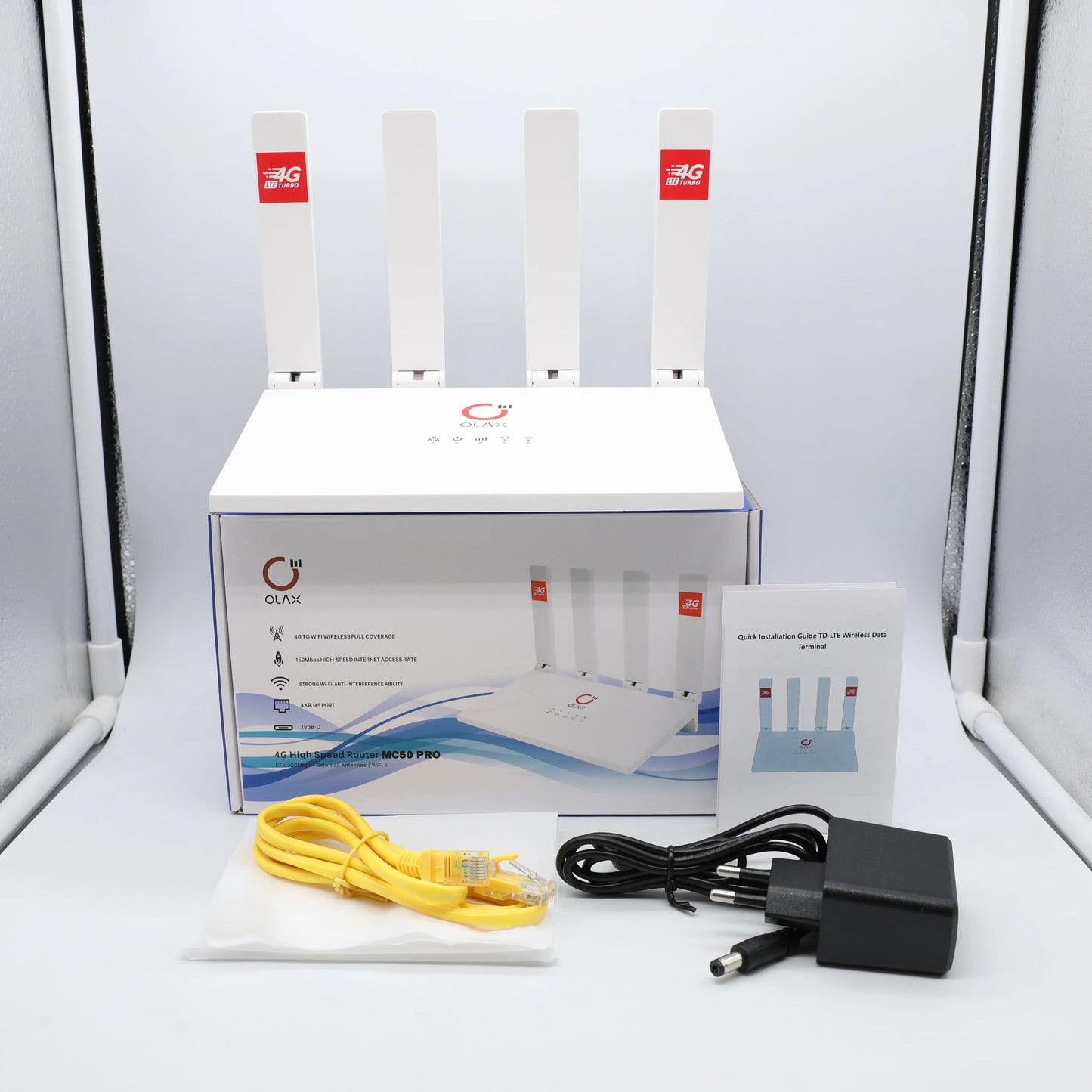 Olax 4G როუტერი სიმ ბარათის მხარდაჭერით OT001-MC50
