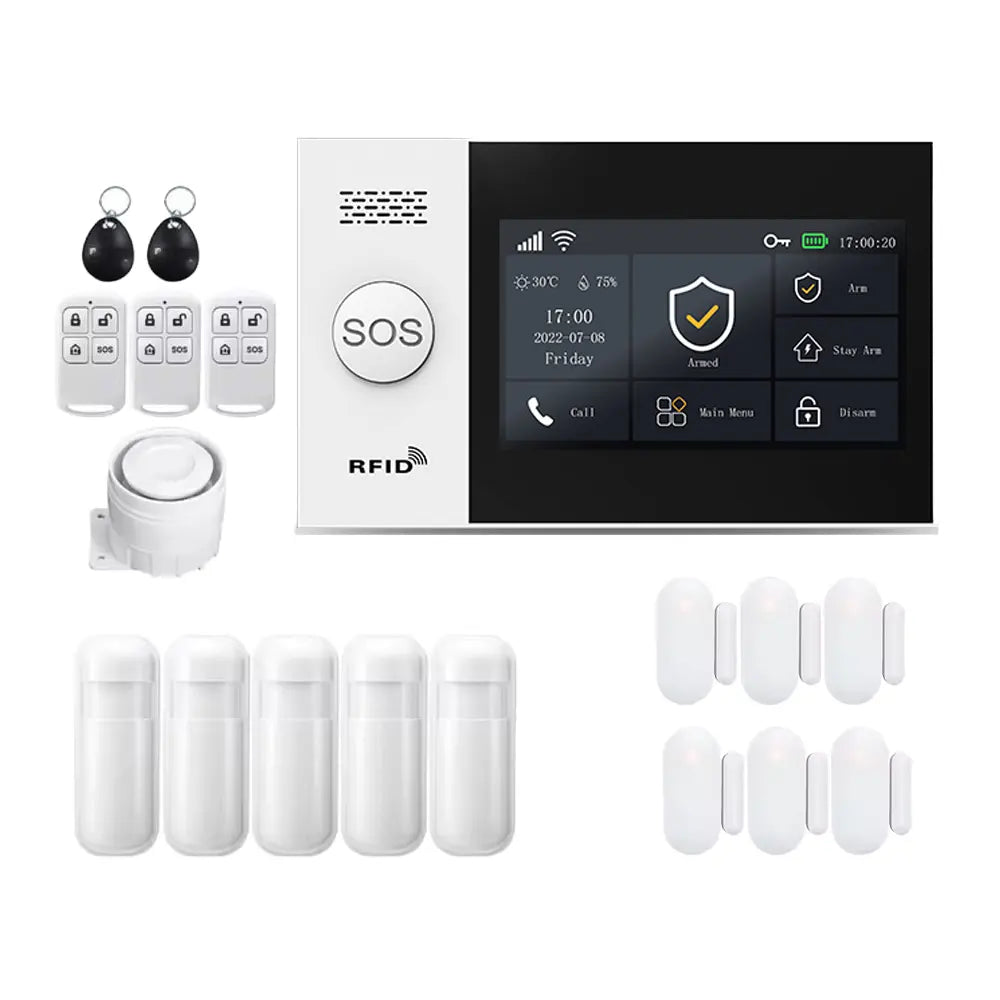 Wofea-ს ბრენდის WIFI+GSM უსაფრთხოების სისტემის ნაკრები SS01-WF107