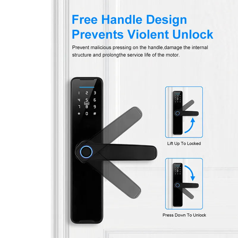 Tropernic-ის ბრენდის ჭკვიანი საკეტი WI-FI-ის მხარდაჭერით SL01-K7