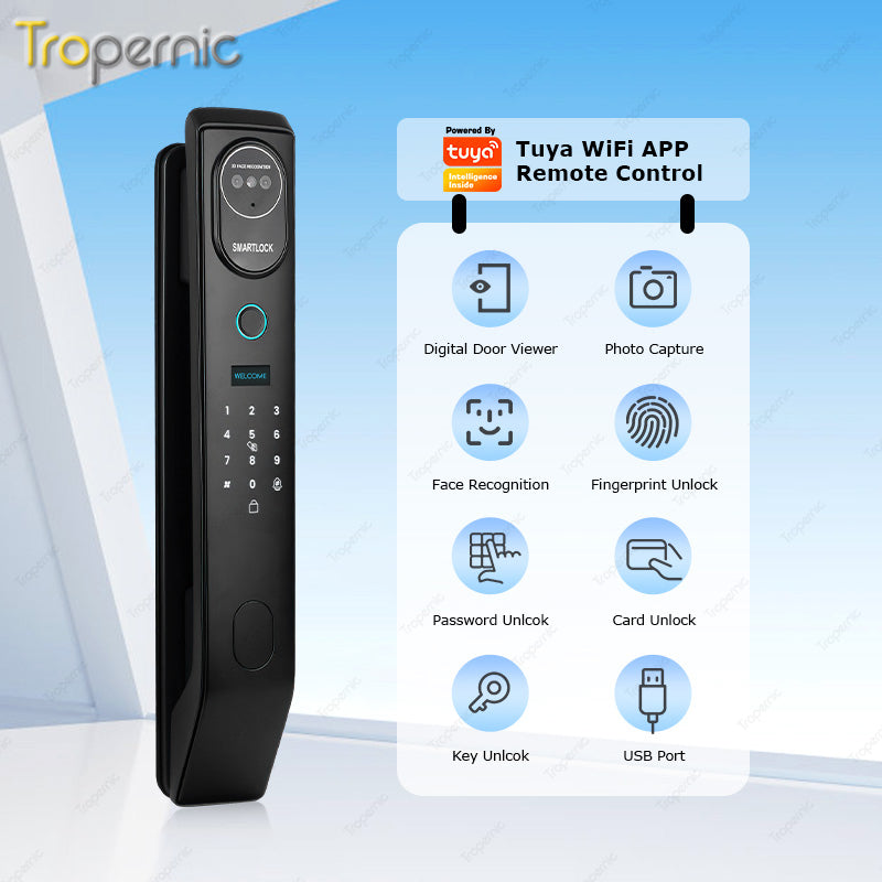 Tropernic-ის ბრენდის ჭკვიანი საკეტი WI-FI-ის მხარდაჭერით SL03-F3
