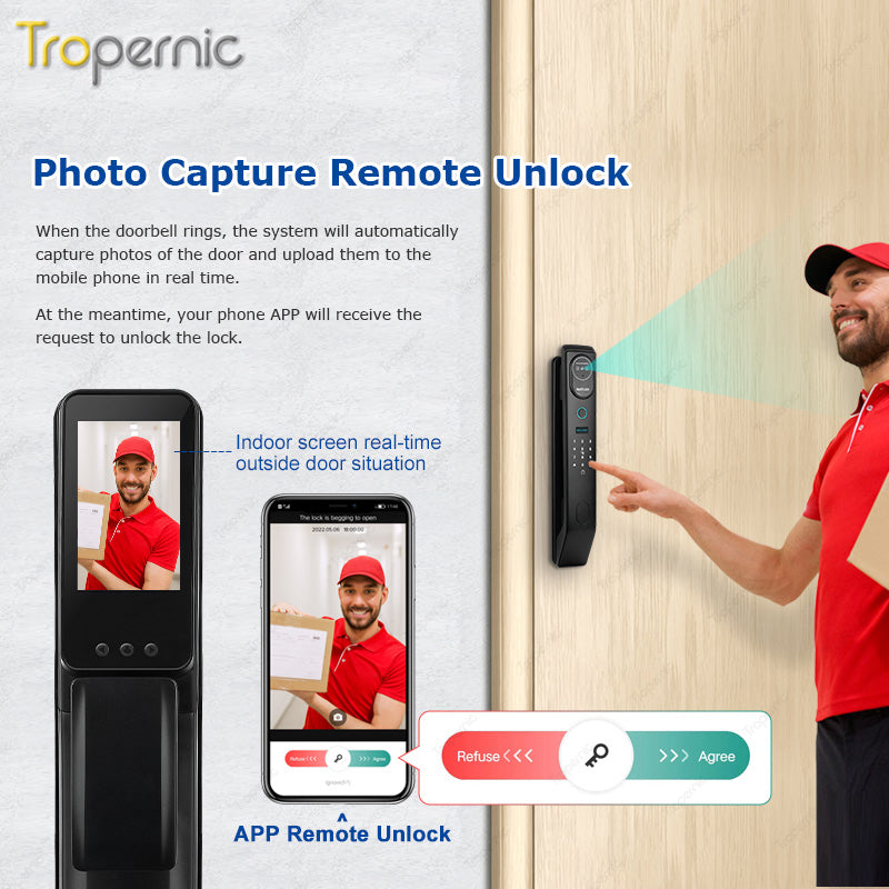 Tropernic-ის ბრენდის ჭკვიანი საკეტი WI-FI-ის მხარდაჭერით SL03-F3