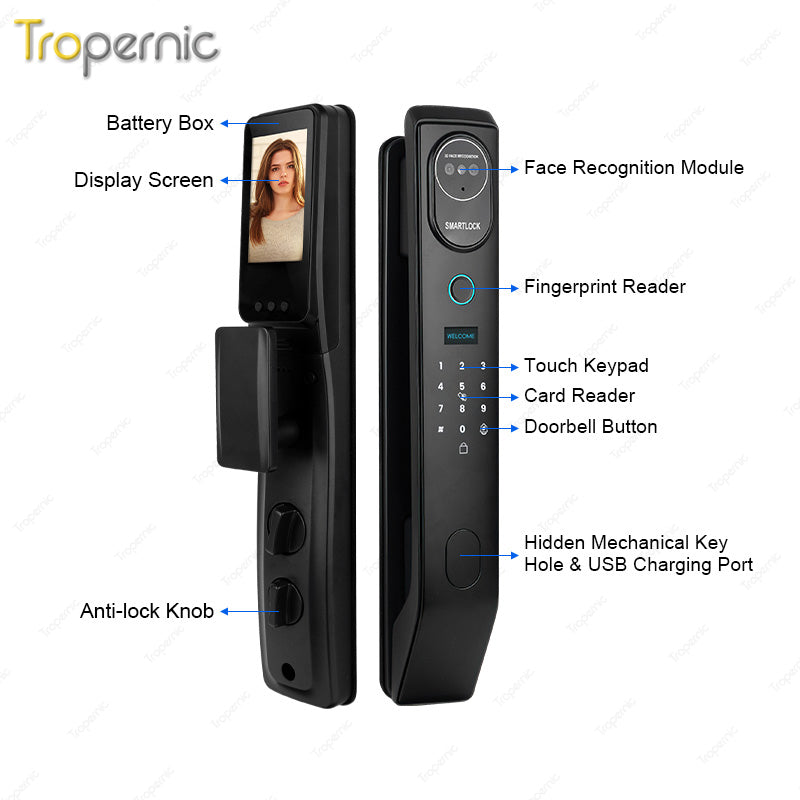 Tropernic-ის ბრენდის ჭკვიანი საკეტი WI-FI-ის მხარდაჭერით SL03-F3