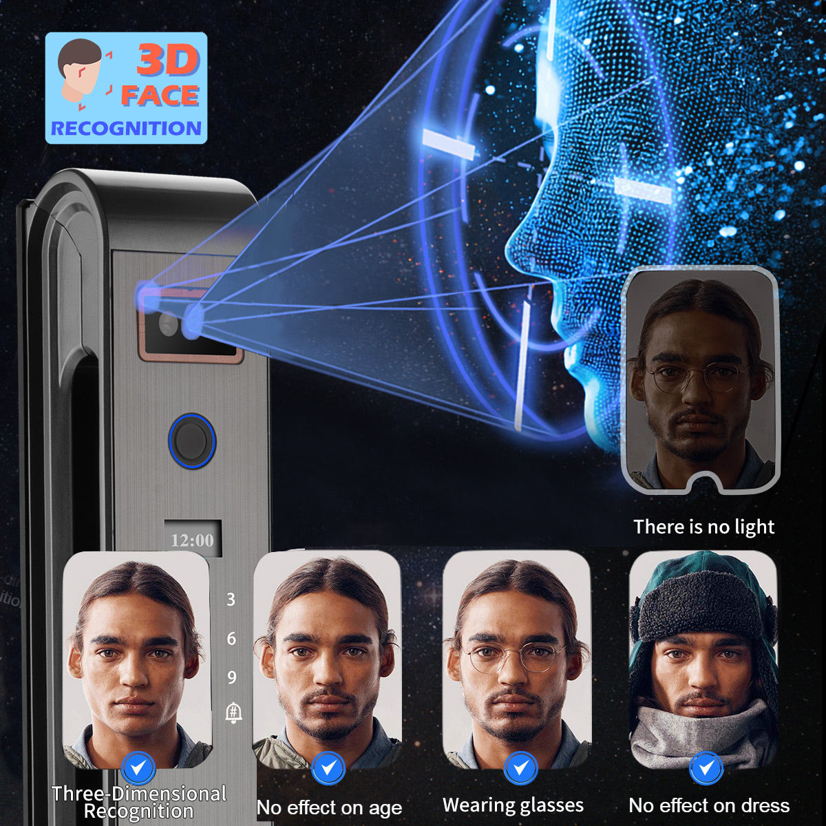 Handaily-ის ბრენდის ჭკვიანი საკეტი WI-FI-ის მხარდაჭერით SL14-S18